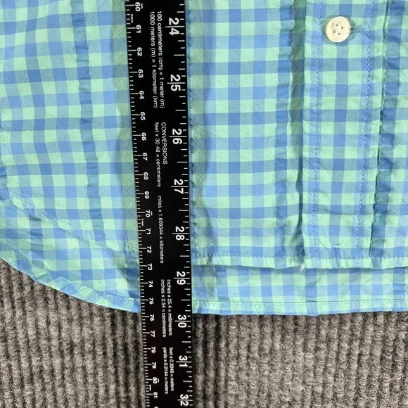 Vineyard Vines Mens Harbor Shirt Small Blue Green Check Long Sleeve Button Down - Picture 10 of 14